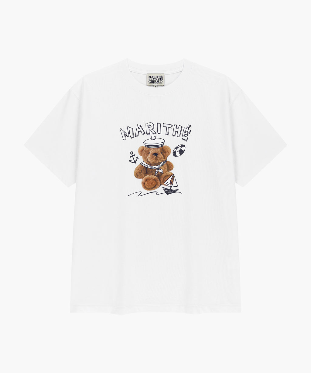Marithe & Francois Girbaud - Marine Drawing Doodle Graphic Tee (White) product image 6 | TRAB K-Fashion Australia