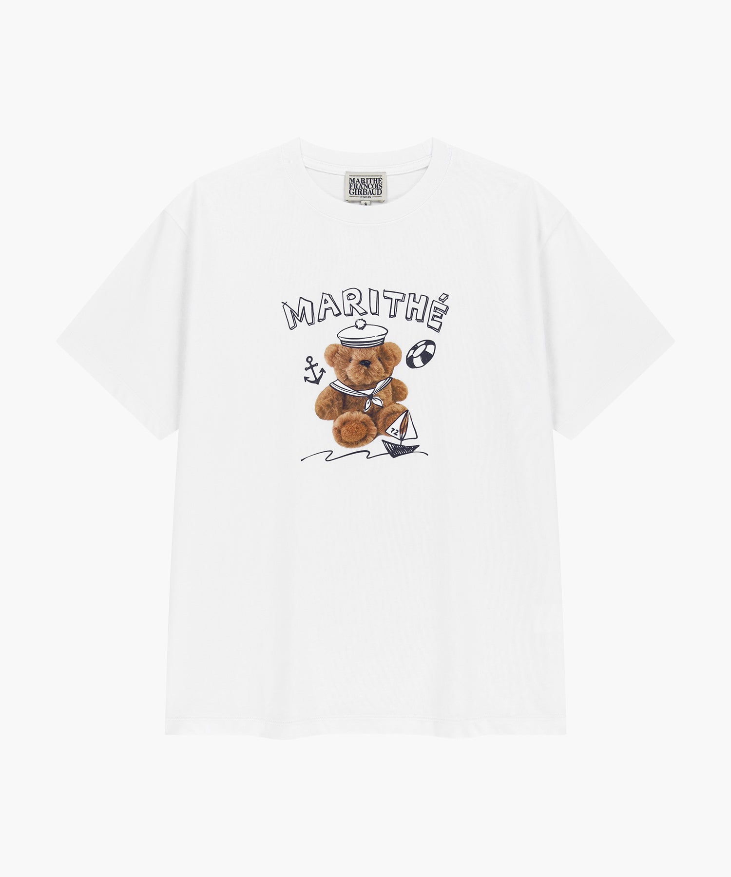 Marithe & Francois Girbaud - Marine Drawing Doodle Graphic Tee (White) product image 6 | TRAB K-Fashion Australia