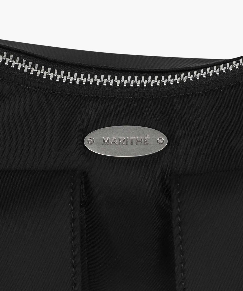 Marithe & Francois Girbaud - Regular Logo 2way Hobo Bag (Black) product image 6 | TRAB K-Fashion Australia