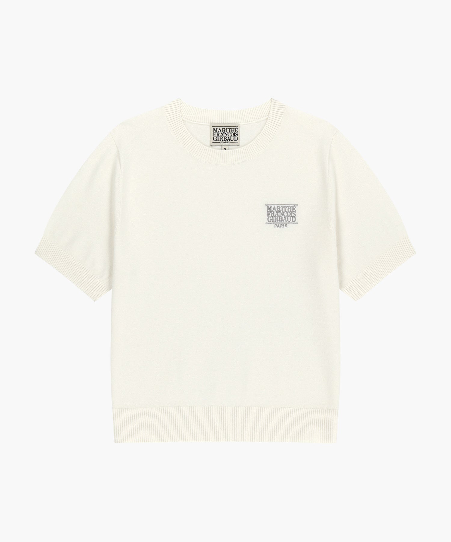 Marithe & Francois Girbaud - Small Classic Logo Half Knit Pullover (Ivory) product image 8 | TRAB K-Fashion Australia