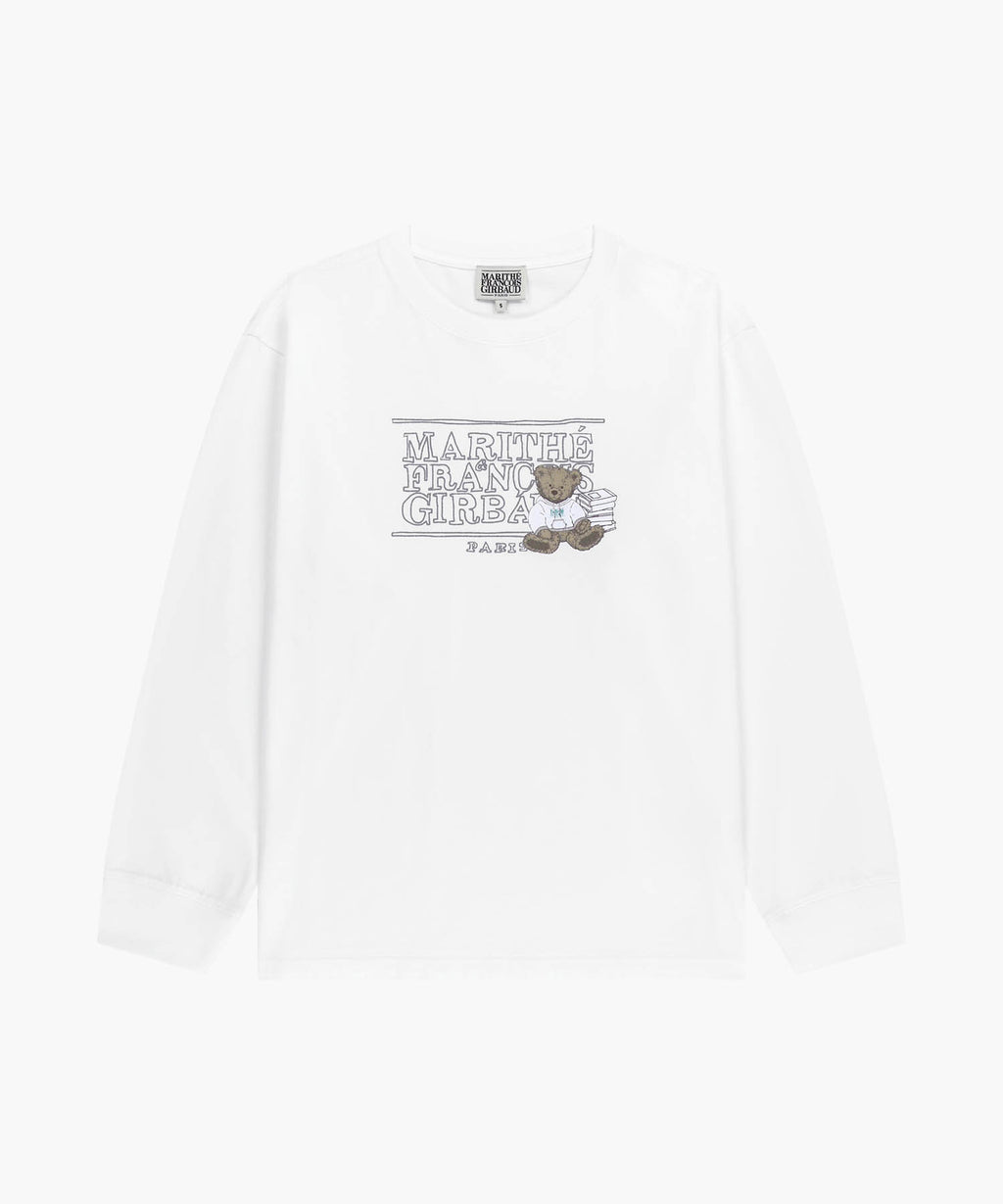 Marithe & Francois Girbaud - Doodle Classic Logo Long Sleeve Tee (White) product image 6 | TRAB K-Fashion Australia