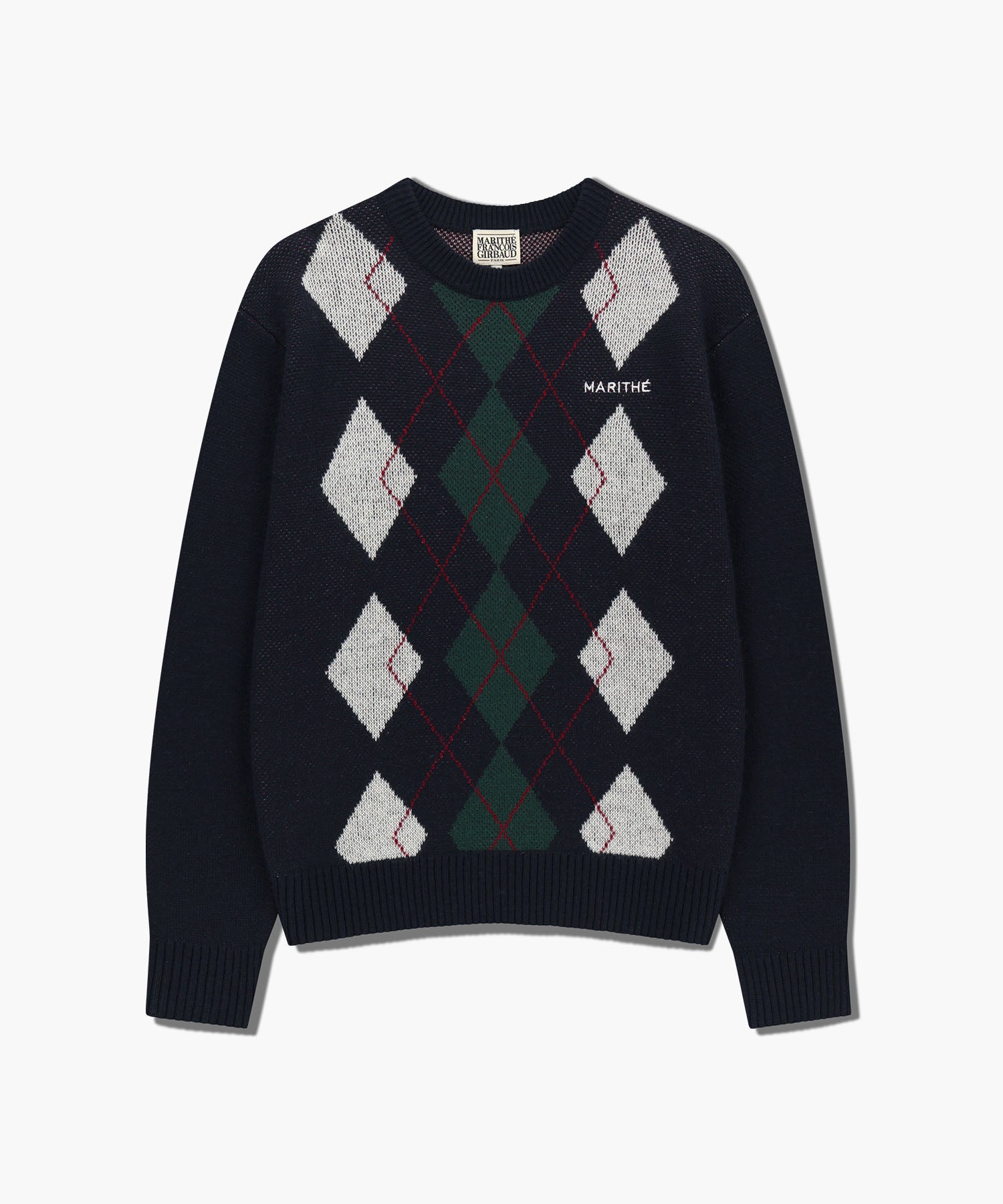 Marithe & Francois Girbaud - Argyle Jqd Knit Pullover (Navy) product image 6 | TRAB K-Fashion Australia