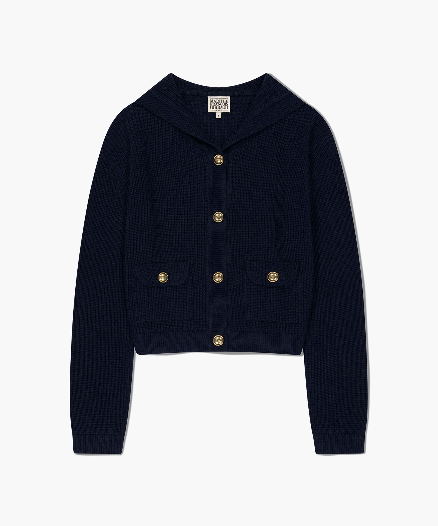 Marithe & Francois Girbaud - Sailor Rib Knit Cardigan (Navy) product image 6 | TRAB K-Fashion Australia