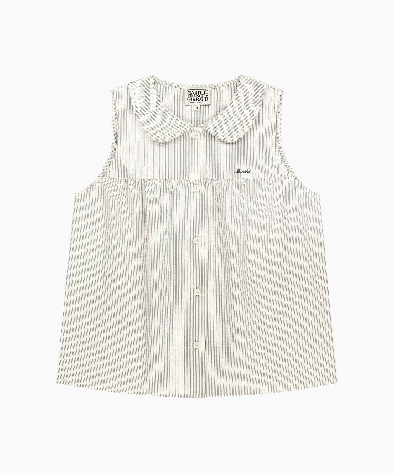 Marithe & Francois Girbaud - Round Collar Sleeveless Blouse (Ivory) product image 9 | TRAB K-Fashion Australia