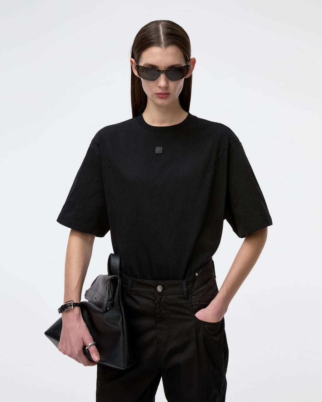 Ader Error - Tetraight T-shirt Product. 52 (Noir) product image 6 | TRAB K-Fashion Australia