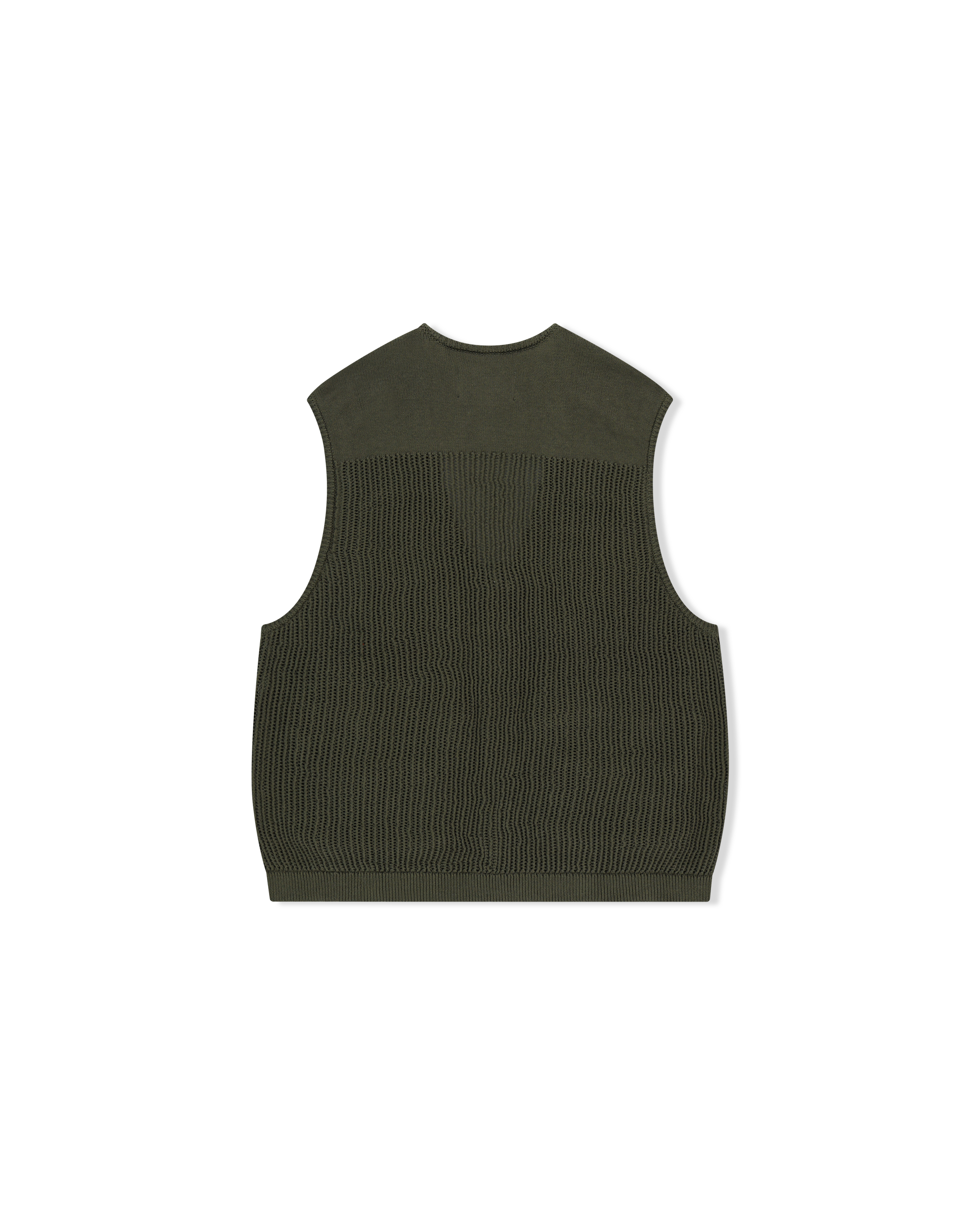 yeseyesee - Knitted Utility Vest (Khaki) product image 2 | TRAB K-Fashion Australia