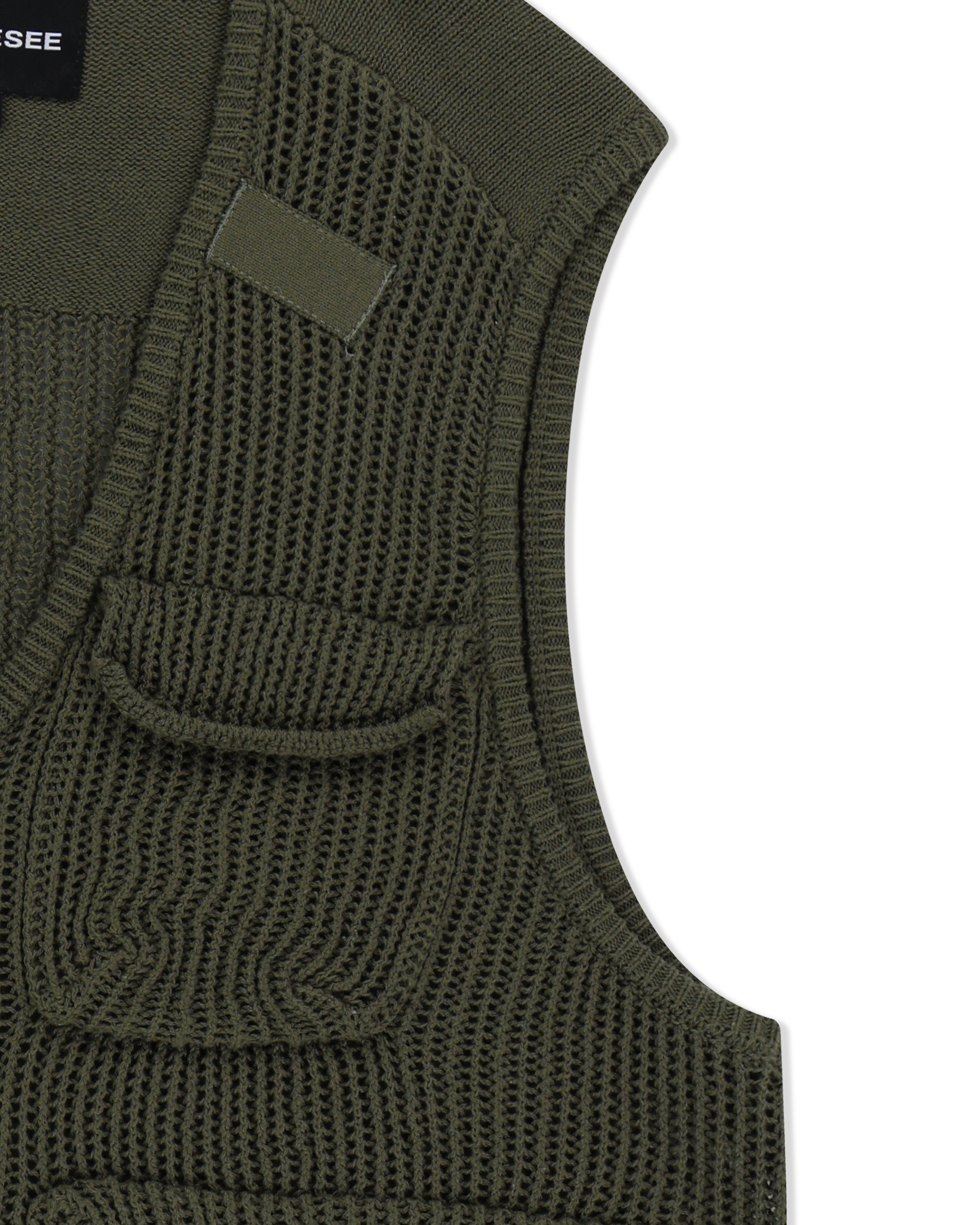 yeseyesee - Knitted Utility Vest (Khaki) product image 6 | TRAB K-Fashion Australia