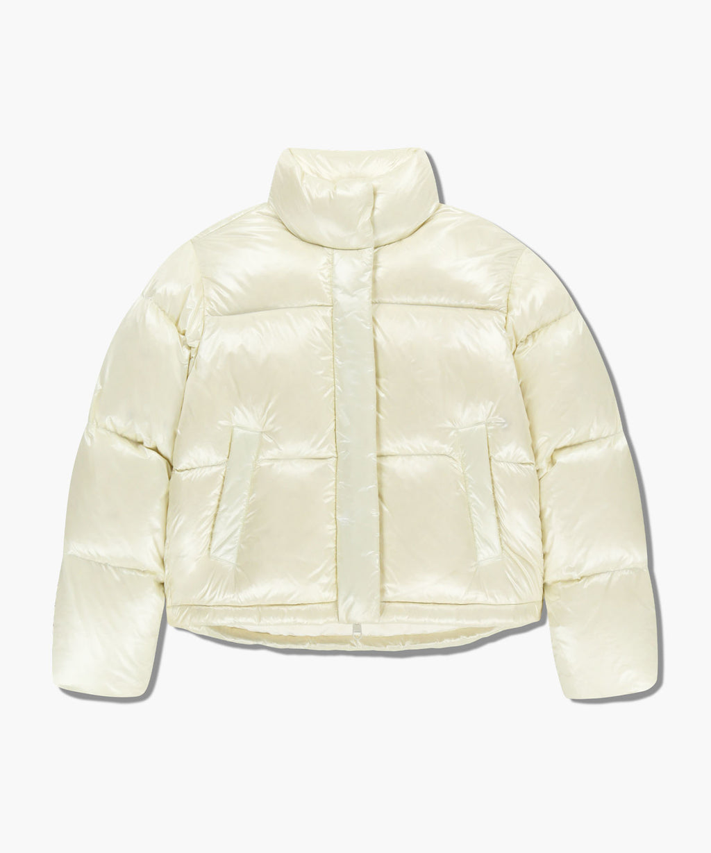 Marithe & Francois Girbaud - Glossy Crop Down Jacket (Ivory) product image 6 | TRAB K-Fashion Australia