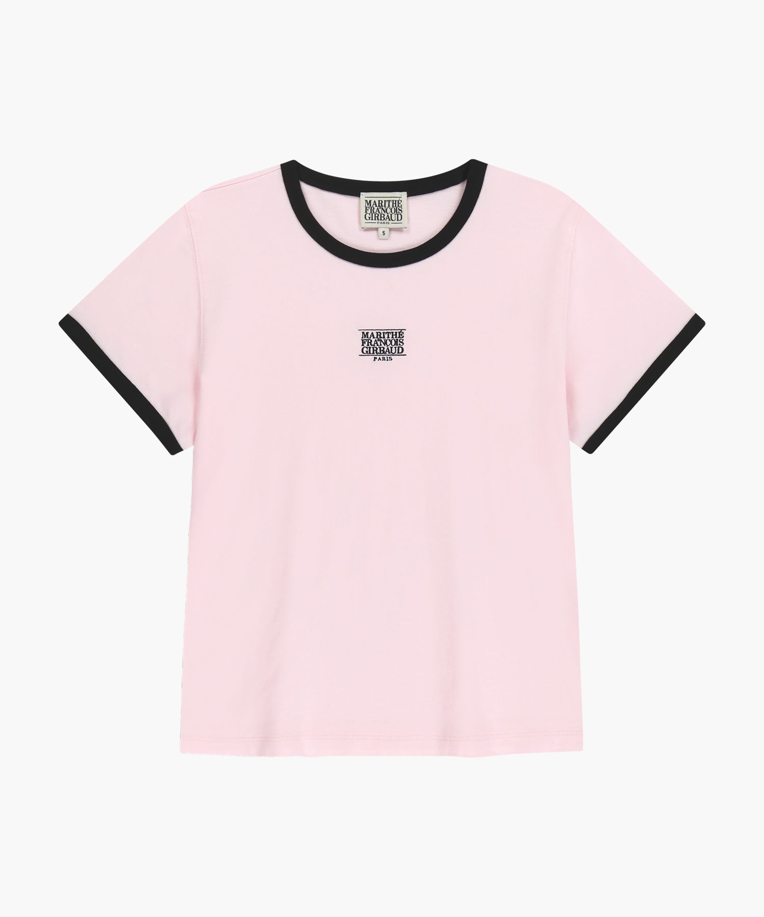 Marithe & Francois Girbaud - Classic Logo Ringer Tee (Light Pink) product image 6 | TRAB K-Fashion Australia