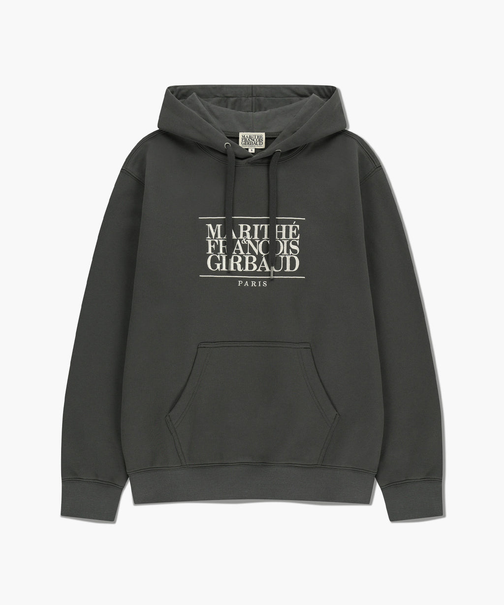 Marithe & Francois Girbaud - Classic Logo Embroidery Hoodie (brushed) (Charcoal) product image 9 | TRAB K-Fashion Australia