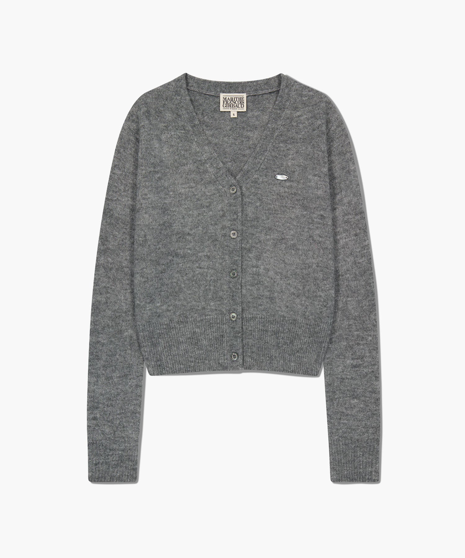 Marithe & Francois Girbaud - V-neck Crop Cardigan (Heather Gray) product image 6 | TRAB K-Fashion Australia