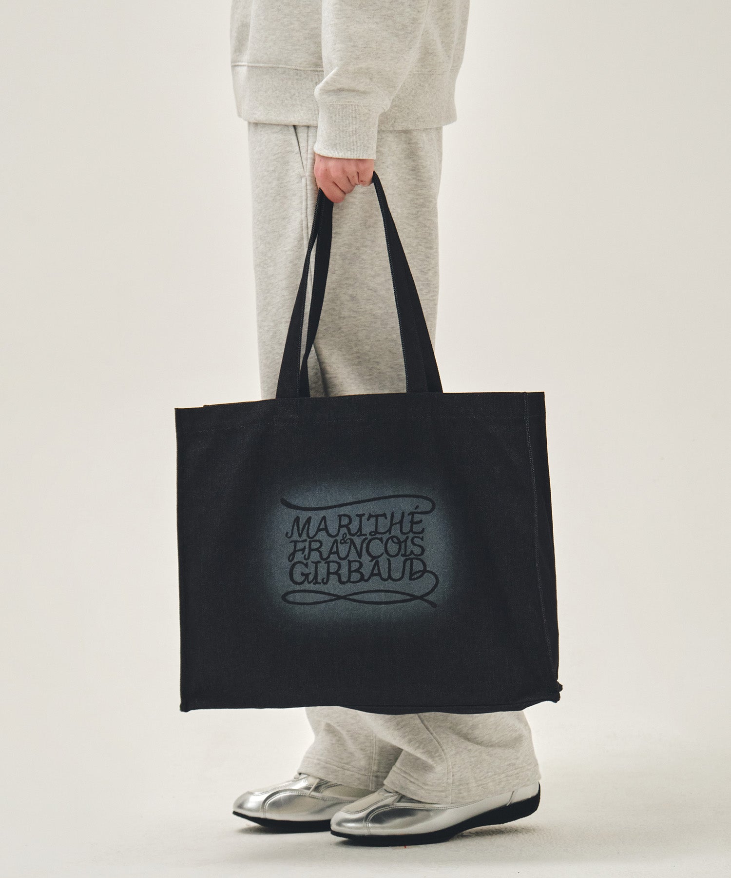 Marithe & Francois Girbaud - Drawing Classic Logo Denim Eco Bag (Dark Blue) product image 6 | TRAB K-Fashion Australia