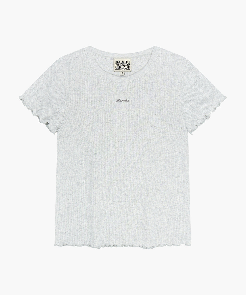 Marithe & Francois Girbaud - Rib Point Tee (Light Heather Gray) product image 6 | TRAB K-Fashion Australia