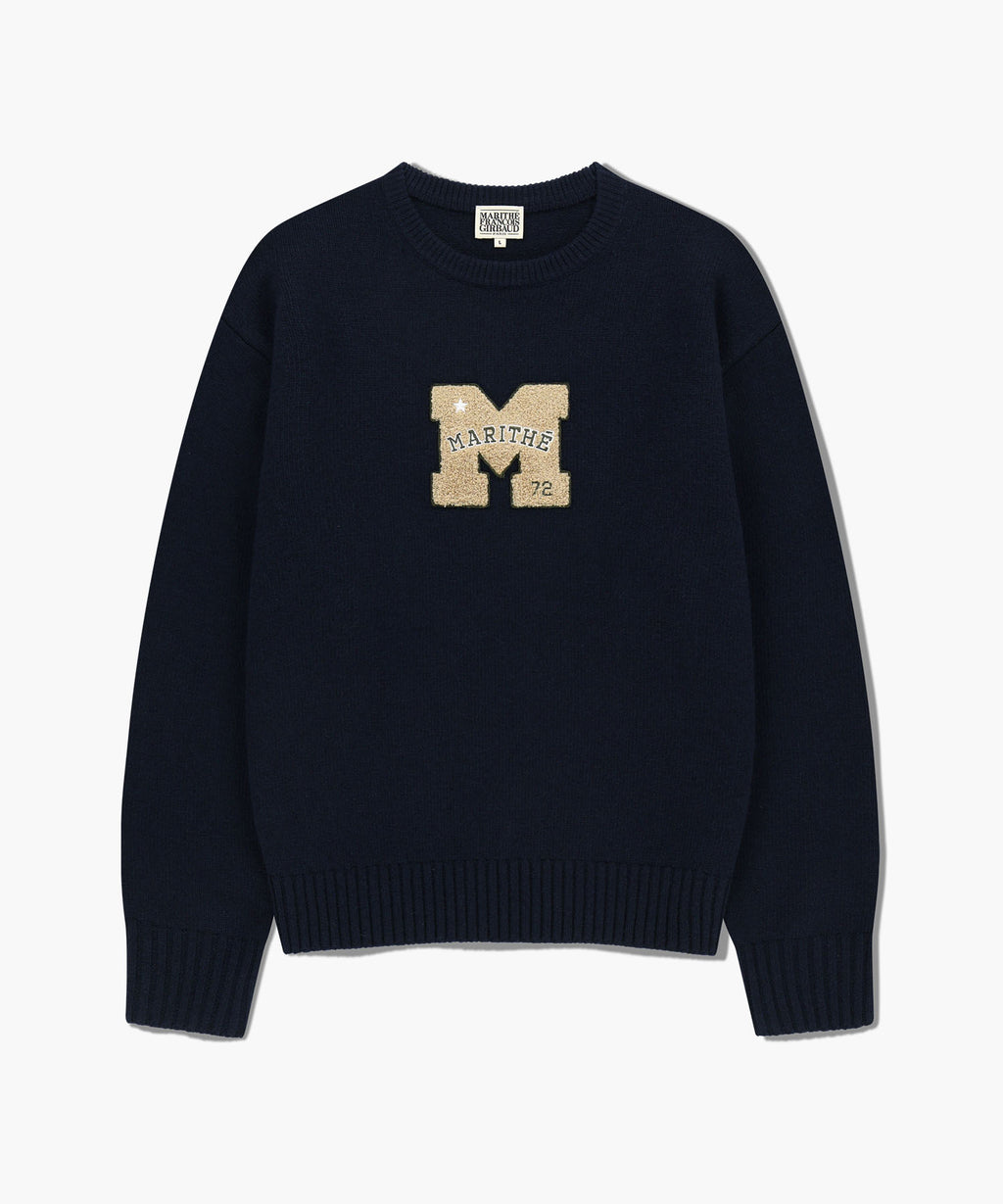 Marithe & Francois Girbaud - Applique Knit Pullover (Navy) product image 6 | TRAB K-Fashion Australia