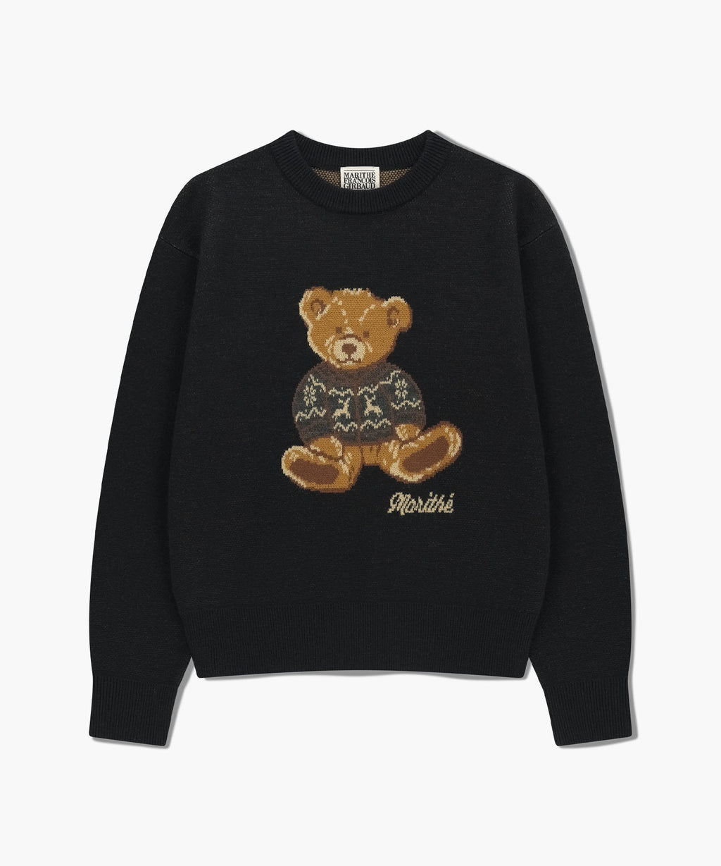 Marithe & Francois Girbaud - Doodle Bear Knit Pullover (Navy) product image 6 | TRAB K-Fashion Australia