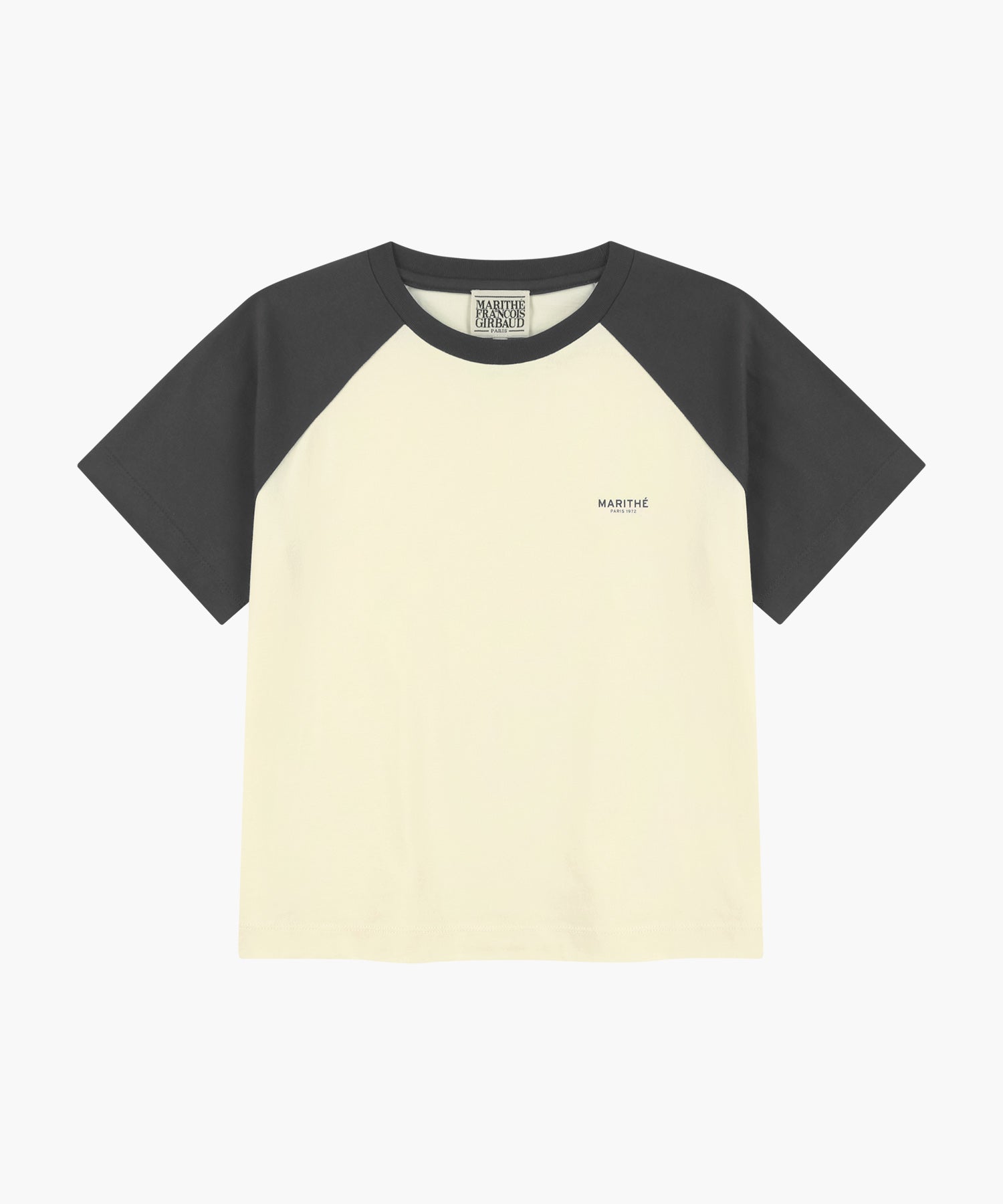 Marithe & Francois Girbaud - Small Regular Logo Raglan Crop Tee (Charcoal) product image 6 | TRAB K-Fashion Australia
