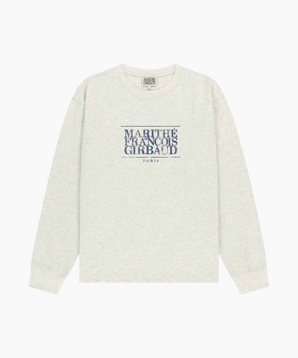 Marithe & Francois Girbaud - Crack Classic Logo Long Sleeve Tee (Oatmeal) product image 6 | TRAB K-Fashion Australia