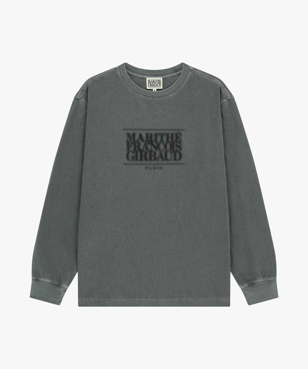 Marithe & Francois Girbaud - Shadow Classic Logo Dyeing Long Sleeve Tee (Charcoal) product image 6 | TRAB K-Fashion Australia