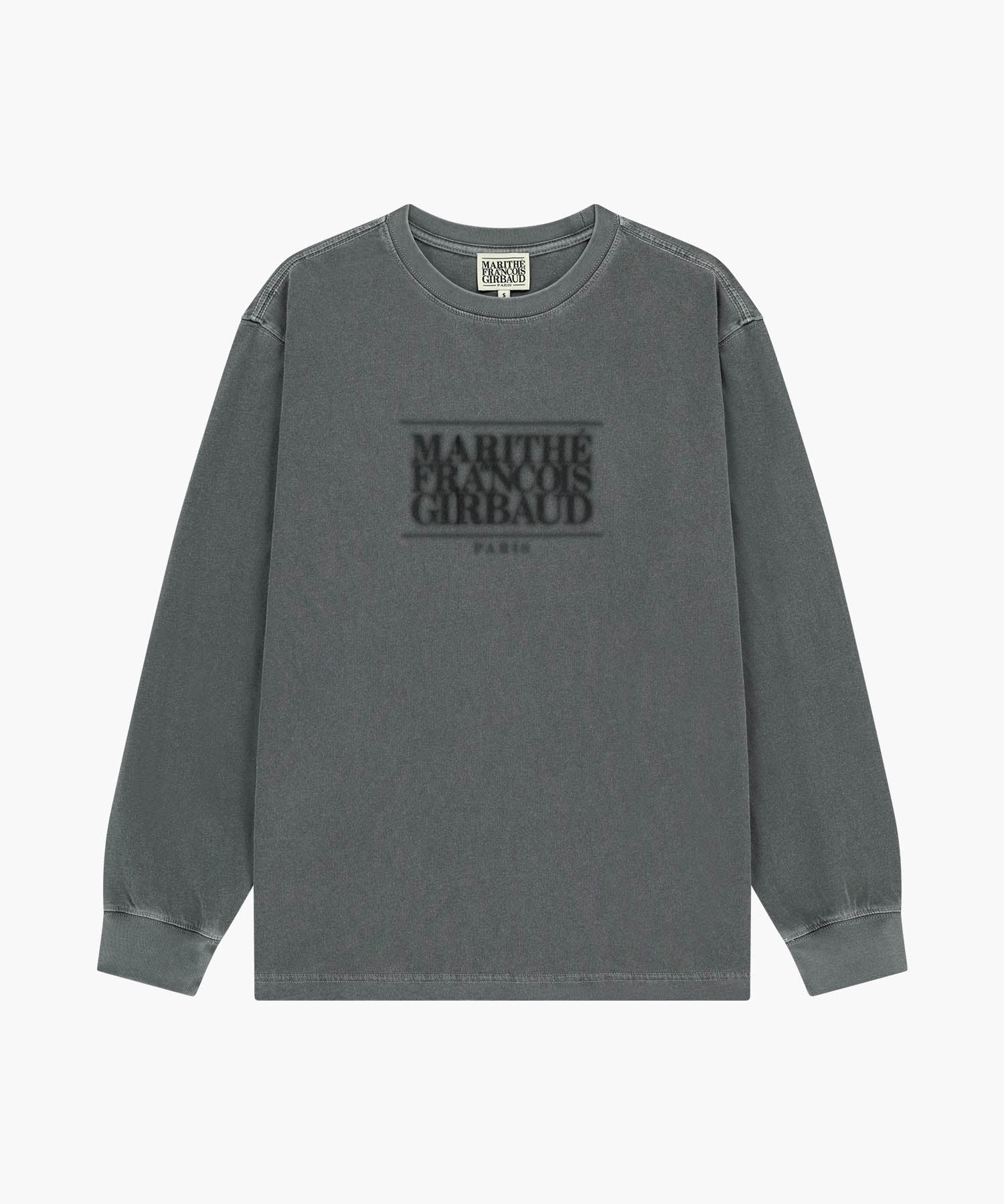 Marithe & Francois Girbaud - Shadow Classic Logo Dyeing Long Sleeve Tee (Charcoal) product image 6 | TRAB K-Fashion Australia