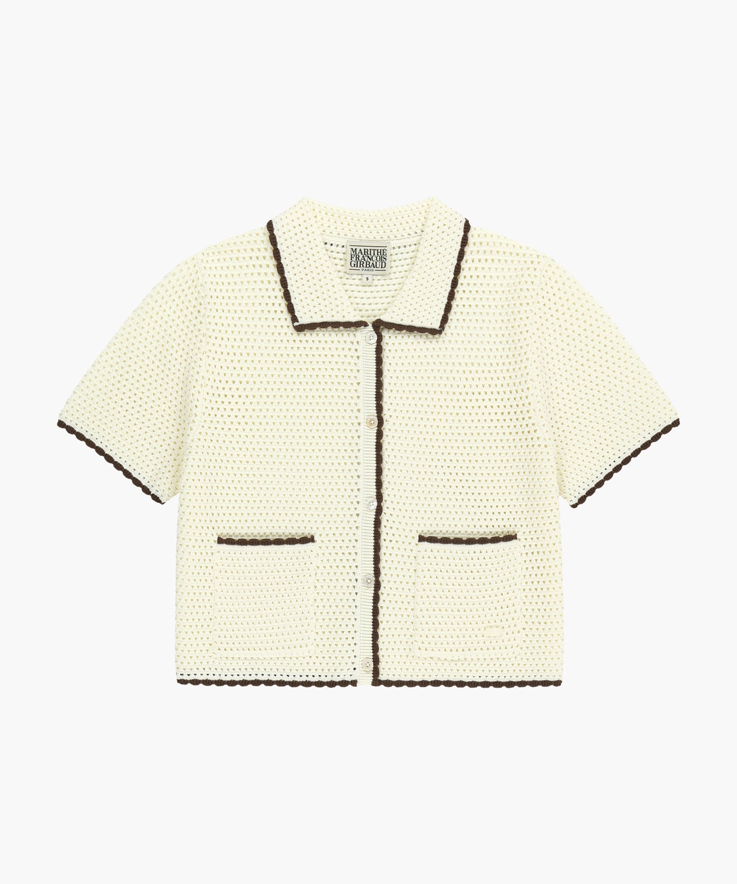 Marithe & Francois Girbaud - Crochet Half Knit Cardigan (Ivory) product image 6 | TRAB K-Fashion Australia