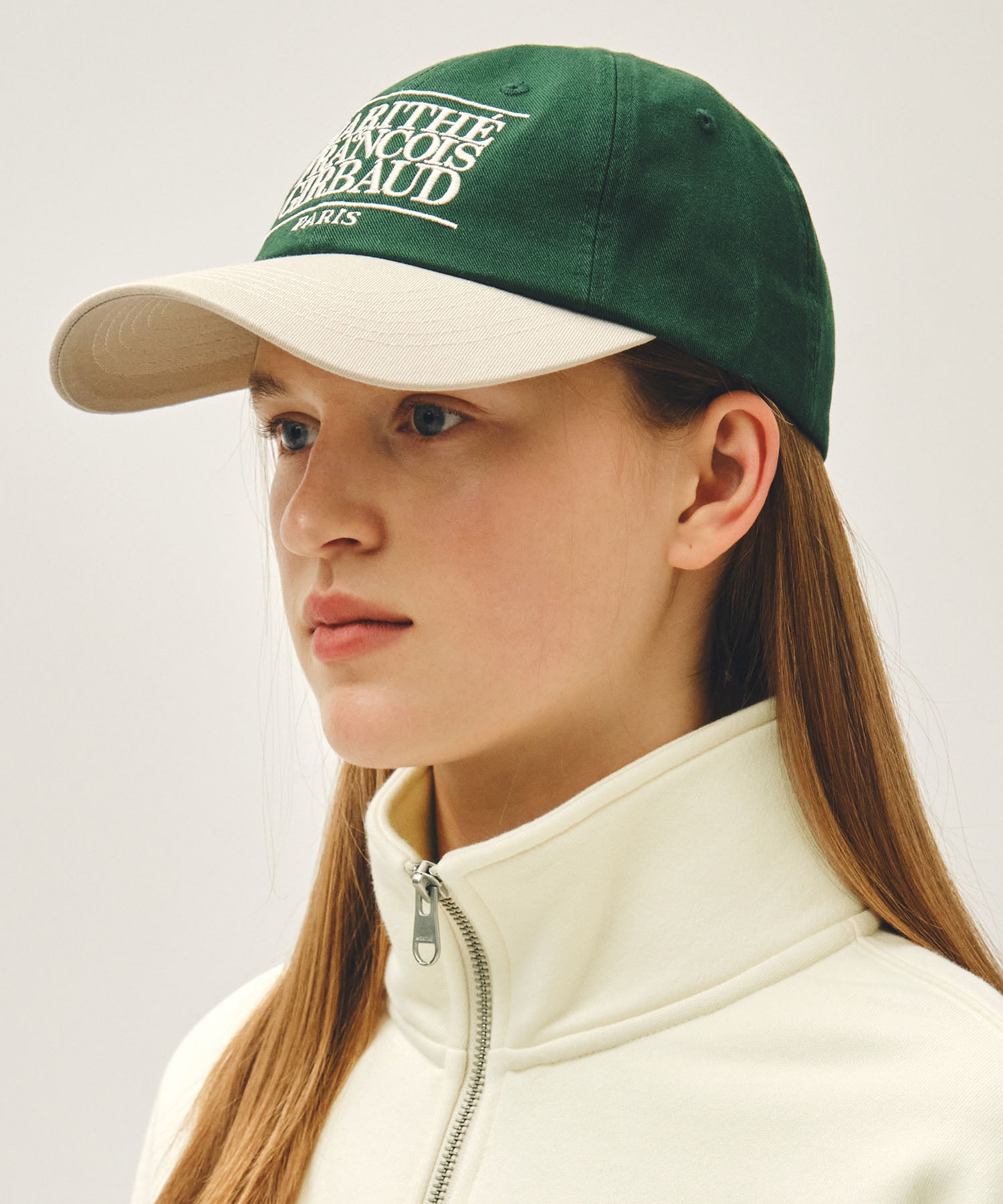 Marithe & Francois Girbaud - Classic Logo 6panel Color Block Cap (Beige) product image 6 | TRAB K-Fashion Australia