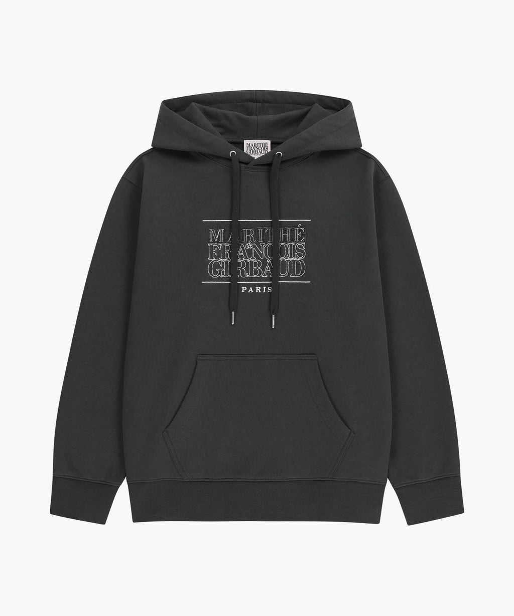 Marithe & Francois Girbaud - Classic Logo Applique Mix Hoodie (Charcoal) product image 6 | TRAB K-Fashion Australia