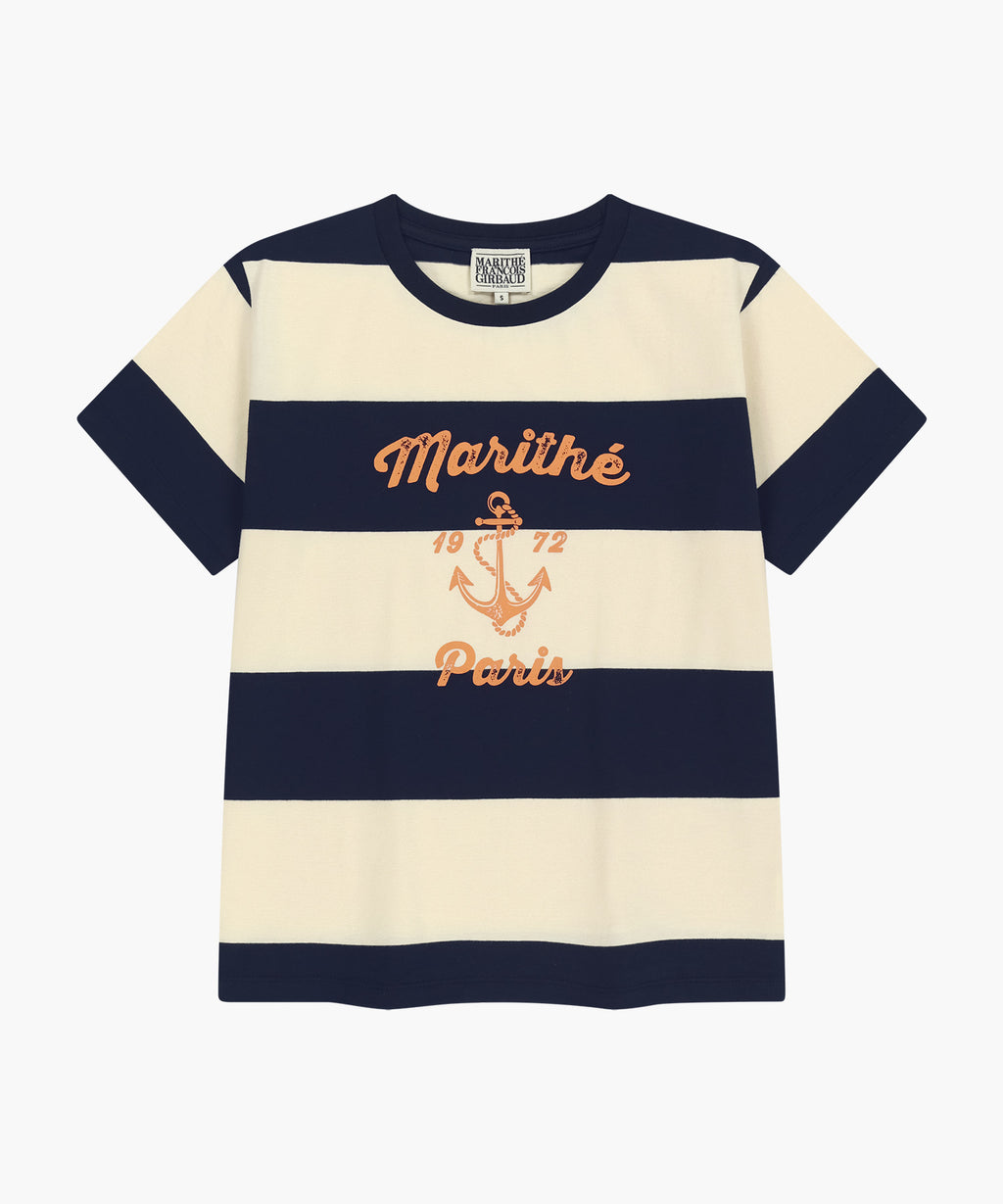 Marithe & Francois Girbaud - Marine Graphic Stripe Tee (Navy) product image 6 | TRAB K-Fashion Australia
