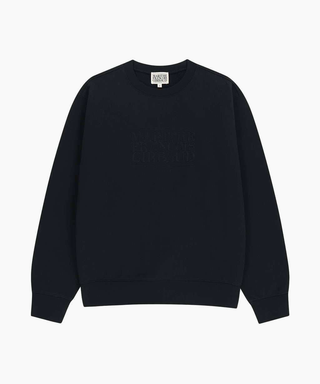 Marithe & Francois Girbaud - Classic Logo Embroidery Sweatshirt (Black Black) product image 6 | TRAB K-Fashion Australia