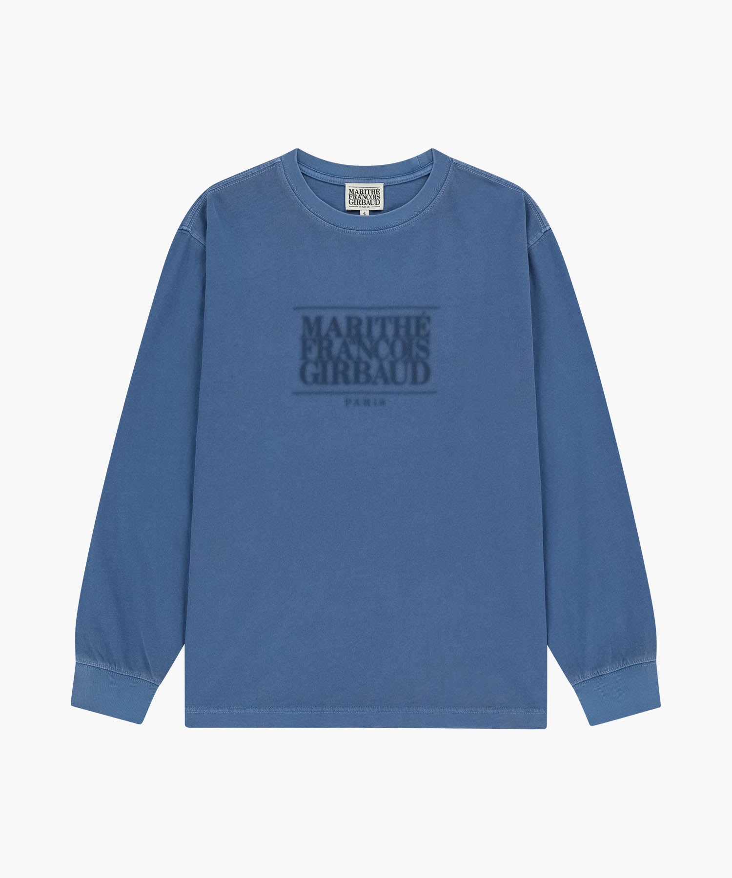 Marithe & Francois Girbaud - Shadow Classic Logo Dyeing Long Sleeve Tee (Blue) product image 6 | TRAB K-Fashion Australia