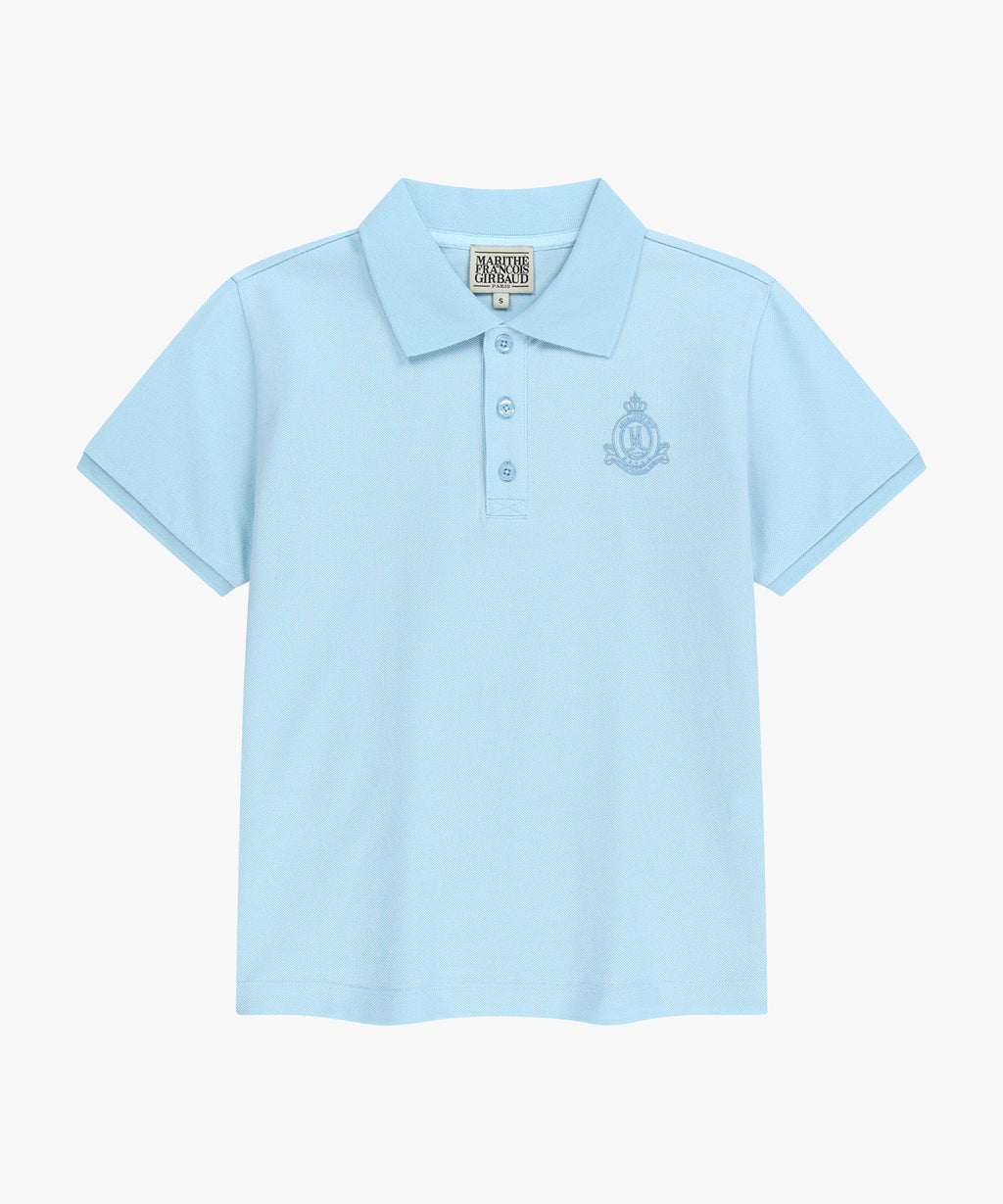 Marithe & Francois Girbaud - Emblem Pk Collar Tee (Sky Blue) product image 6 | TRAB K-Fashion Australia