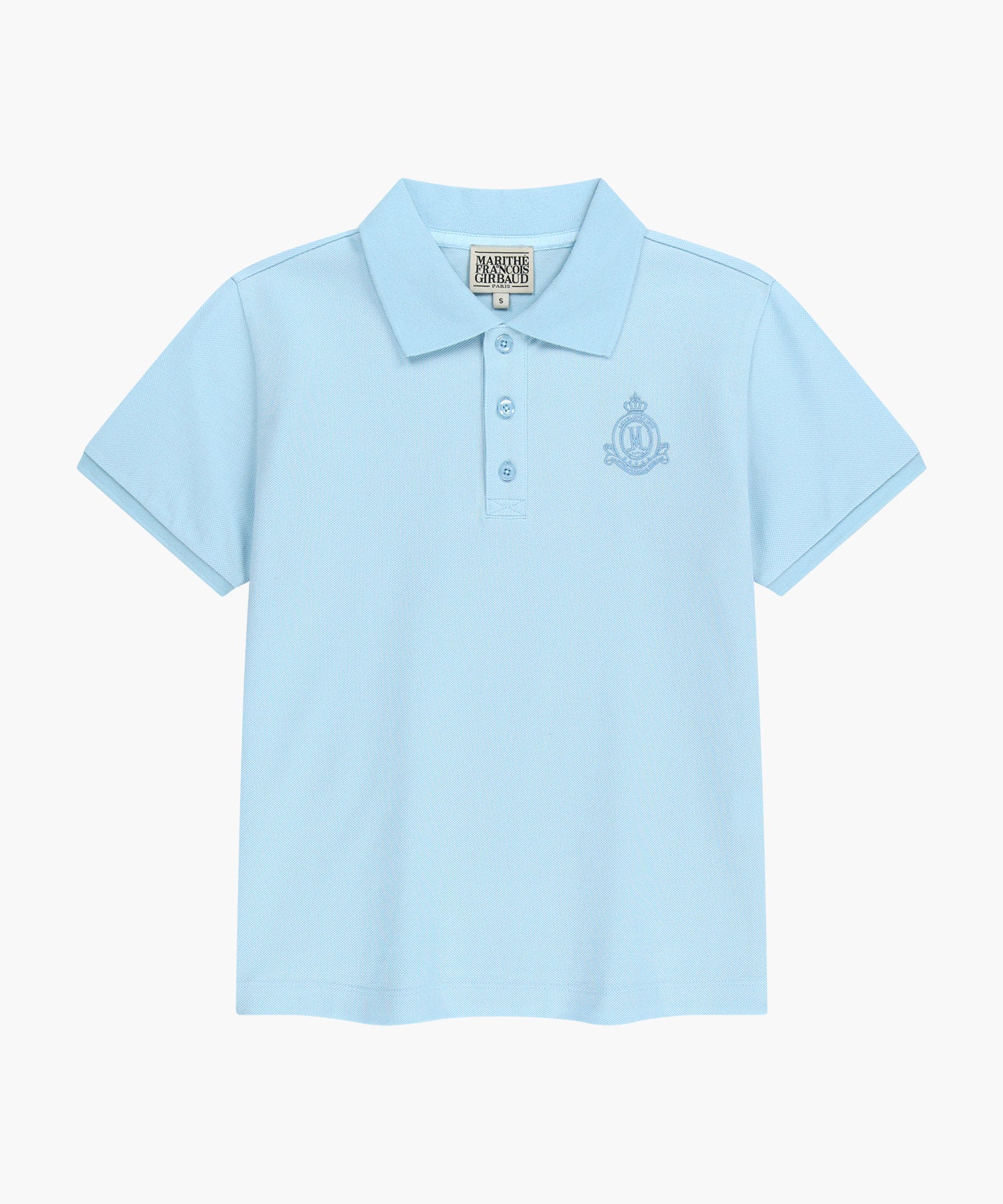 Marithe & Francois Girbaud - Emblem Pk Collar Tee (Sky Blue) product image 6 | TRAB K-Fashion Australia