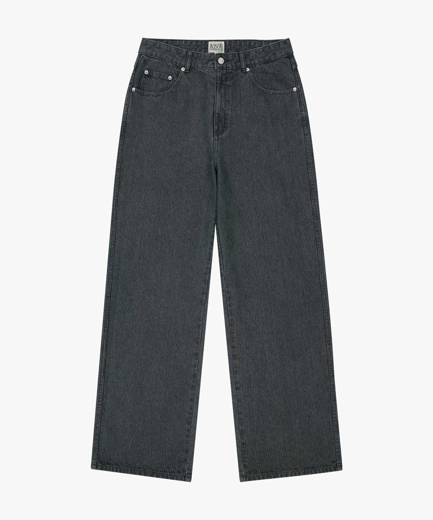 Marithe & Francois Girbaud - High Straight Stripe Denim Pants (Black) product image 6 | TRAB K-Fashion Australia