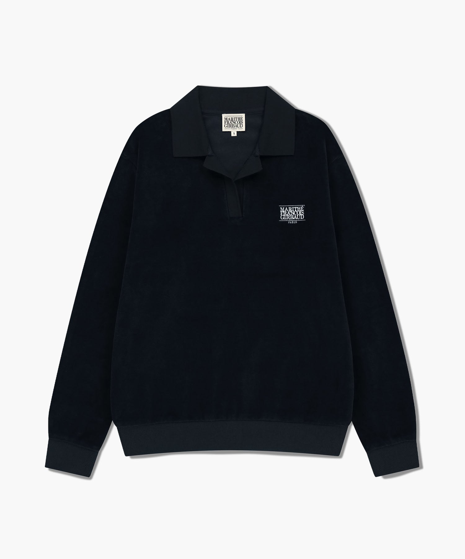 Marithe & Francois Girbaud - Classic Logo Collared Velour Sweatshirt (Navy) product image 6 | TRAB K-Fashion Australia