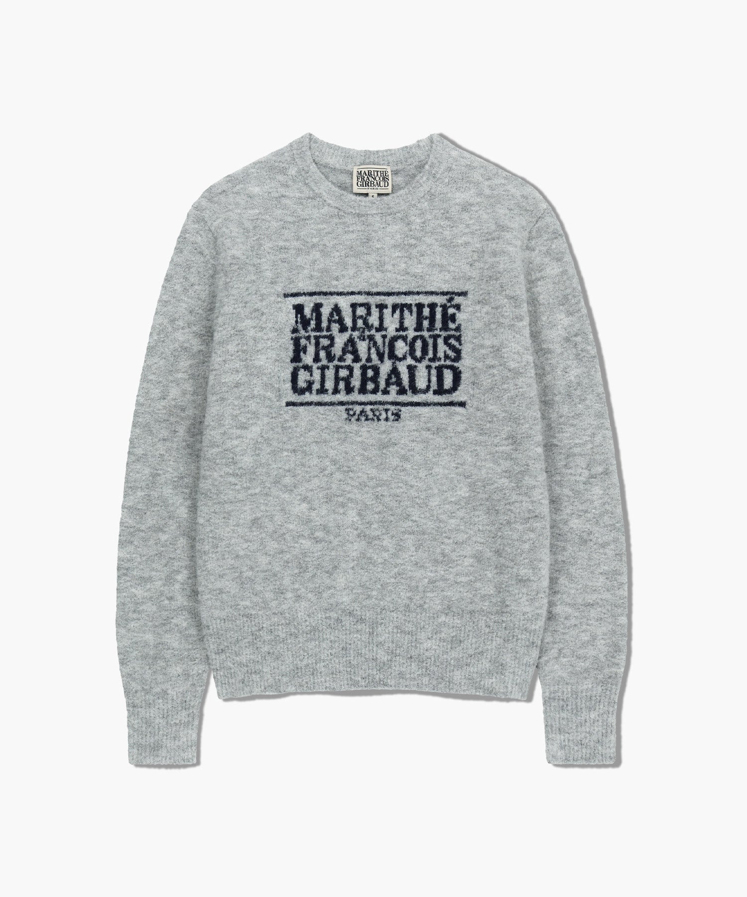 Marithe & Francois Girbaud - Boucle Classic Logo Knit Pullover (Light Gray) product image 6 | TRAB K-Fashion Australia