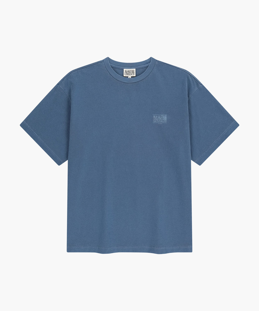 Marithe & Francois Girbaud - Outline Classic Logo Dyeing Oversized Tee (Light Blue) product image 6 | TRAB K-Fashion Australia