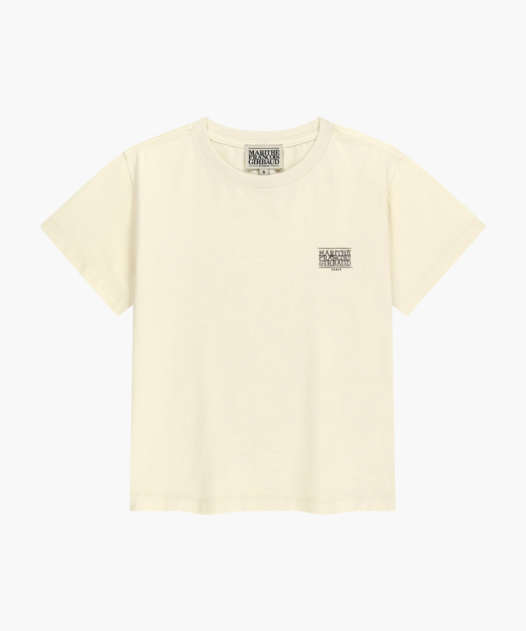Marithe & Francois Girbaud - Antique Classic Logo Slim Crop Tee (Cream) product image 6 | TRAB K-Fashion Australia