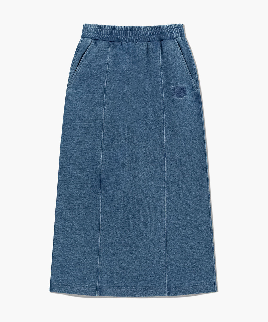 Marithe & Francois Girbaud - Embroidery Classic Logo Sweat Skirt (Blue) product image 6 | TRAB K-Fashion Australia