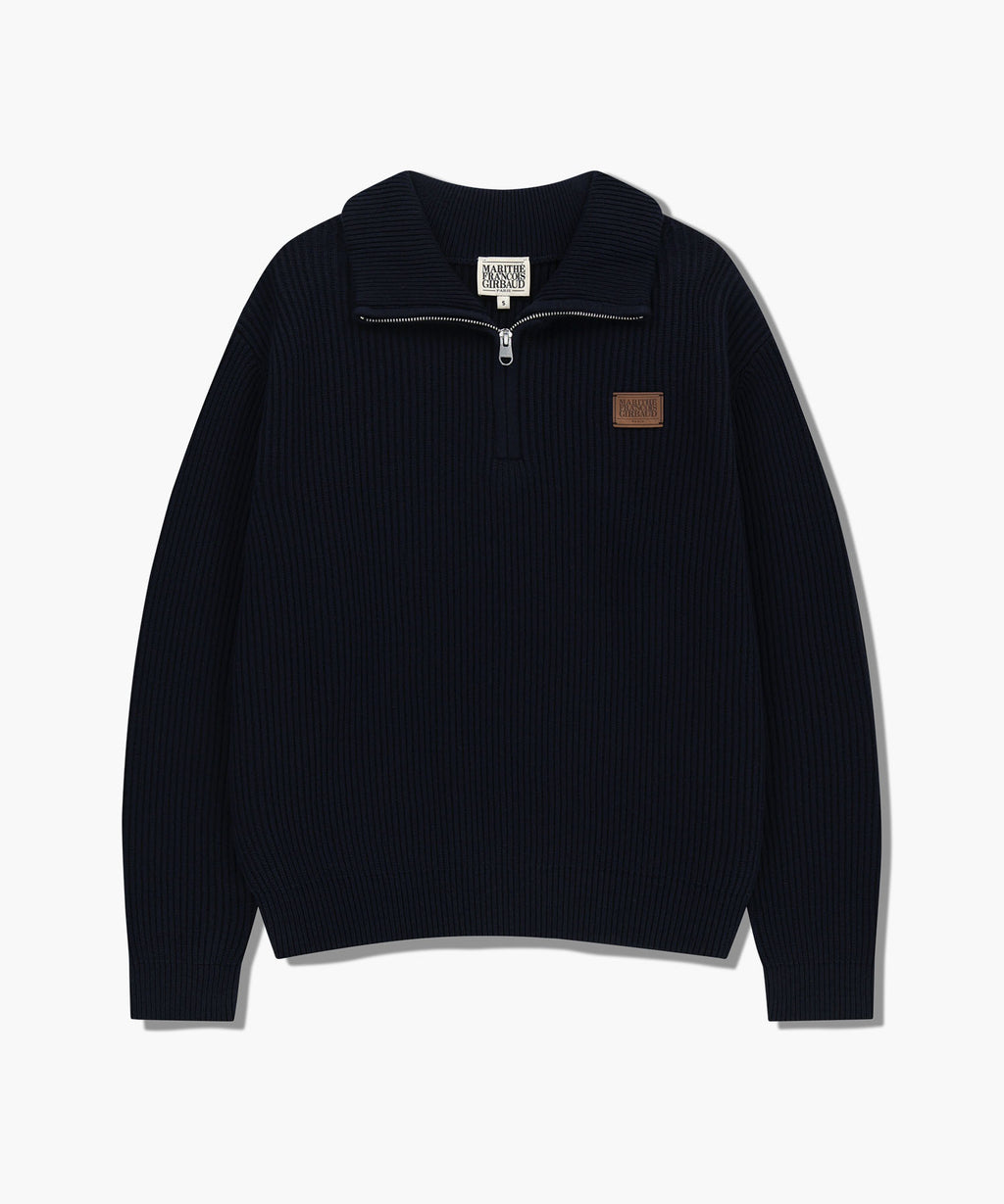 Marithe & Francois Girbaud - Half Neck Zipup Knit (Navy) product image 6 | TRAB K-Fashion Australia