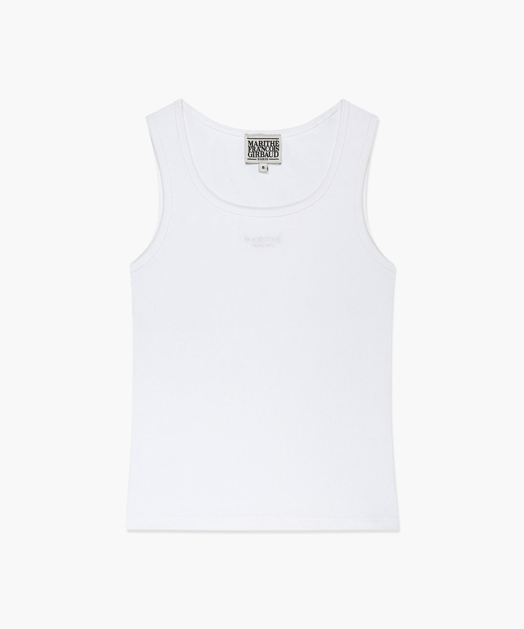Marithe & Francois Girbaud - Regular Logo Sleeveless (White) product image 6 | TRAB K-Fashion Australia