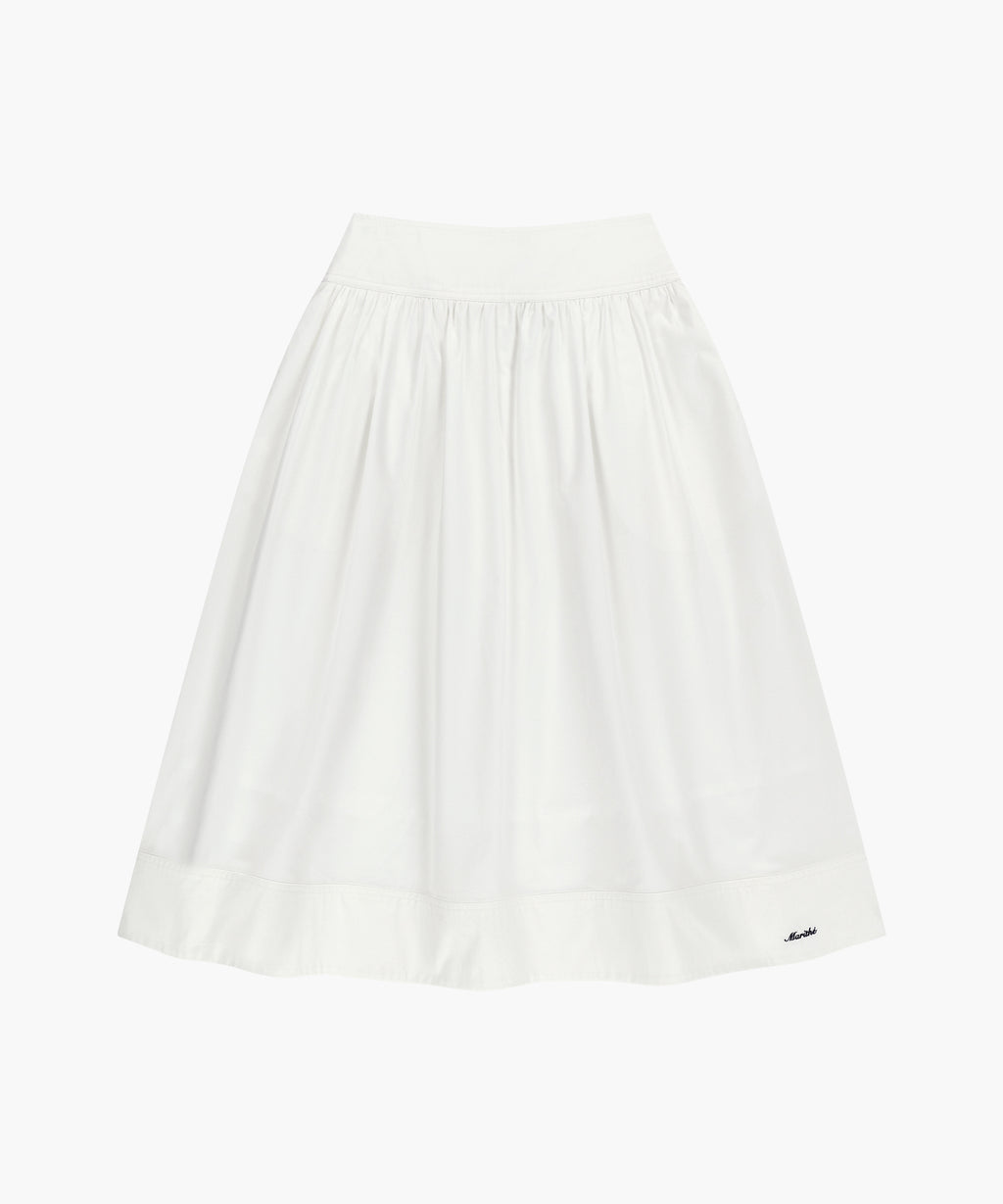Marithe & Francois Girbaud - Cotton Waist Wrinkle Skirt (White) product image 6 | TRAB K-Fashion Australia