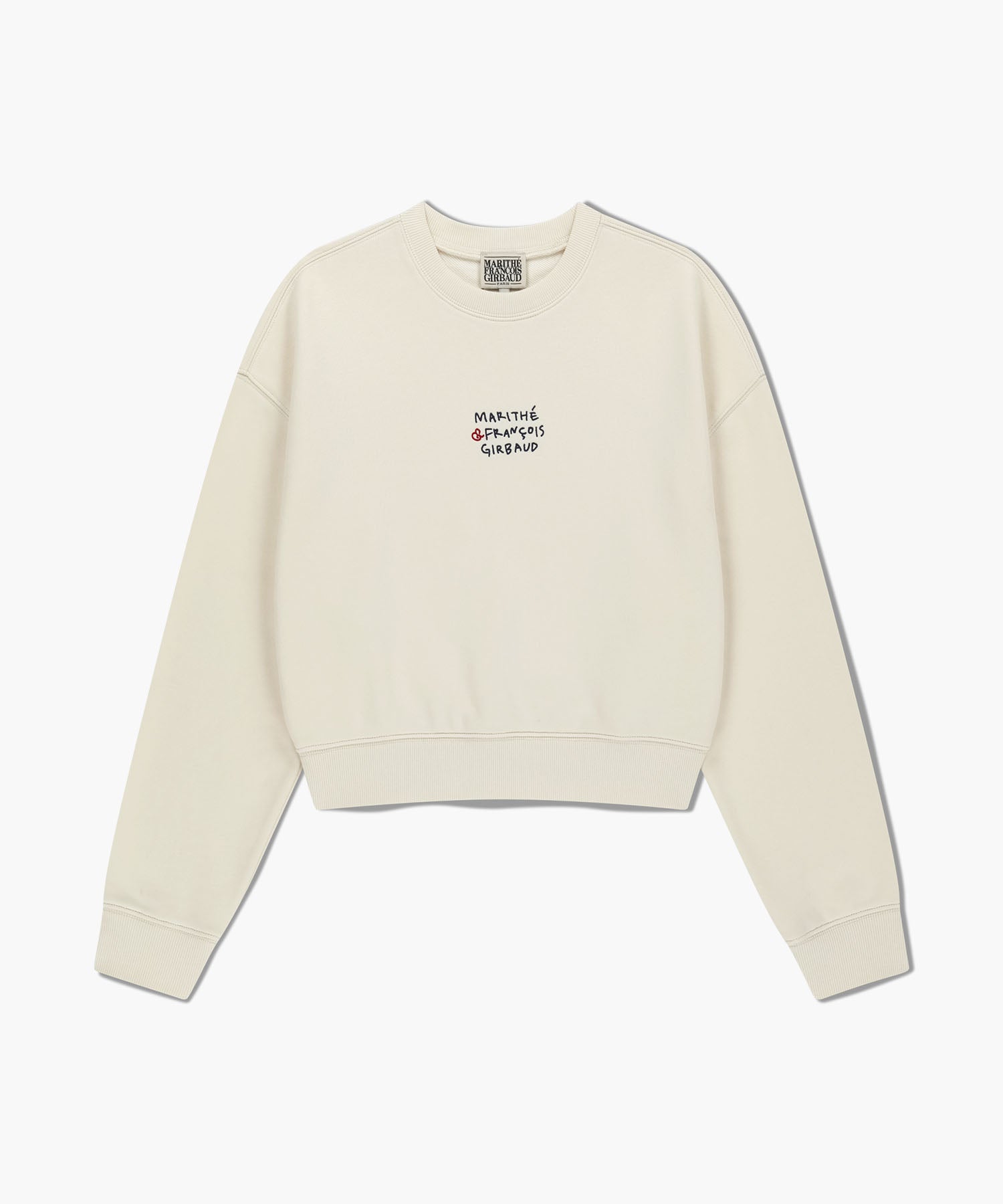 Marithe & Francois Girbaud - Marithe Love Graphic Crop Sweatshirt (Ivory) product image 6 | TRAB K-Fashion Australia