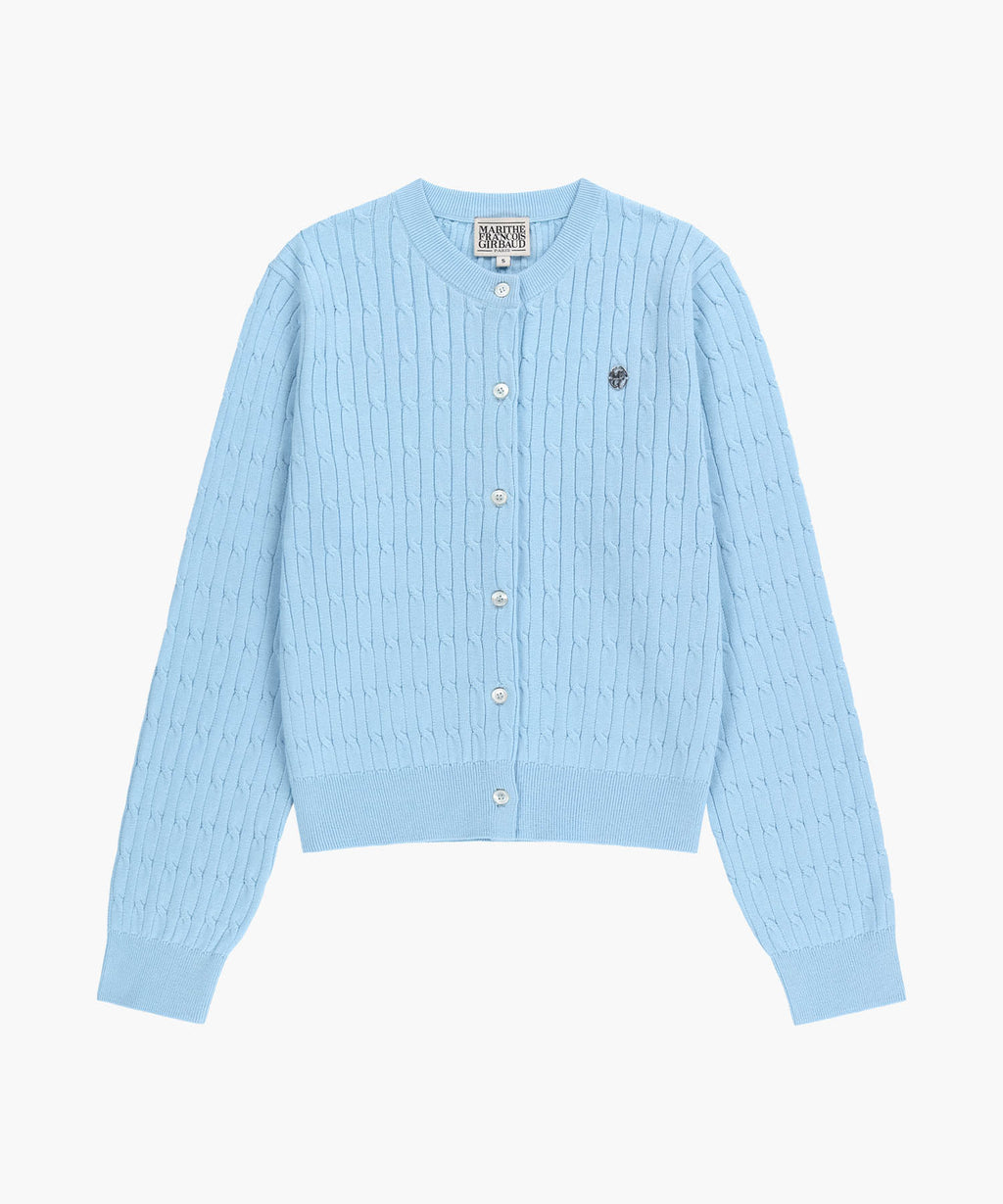 Marithe & Francois Girbaud - Cable Knit Cardigan (Sky Blue) product image 5 | TRAB K-Fashion Australia