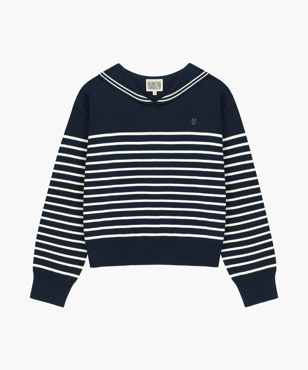 Marithe & Francois Girbaud - Sailor Knit Pullover (Navy) product image 6 | TRAB K-Fashion Australia