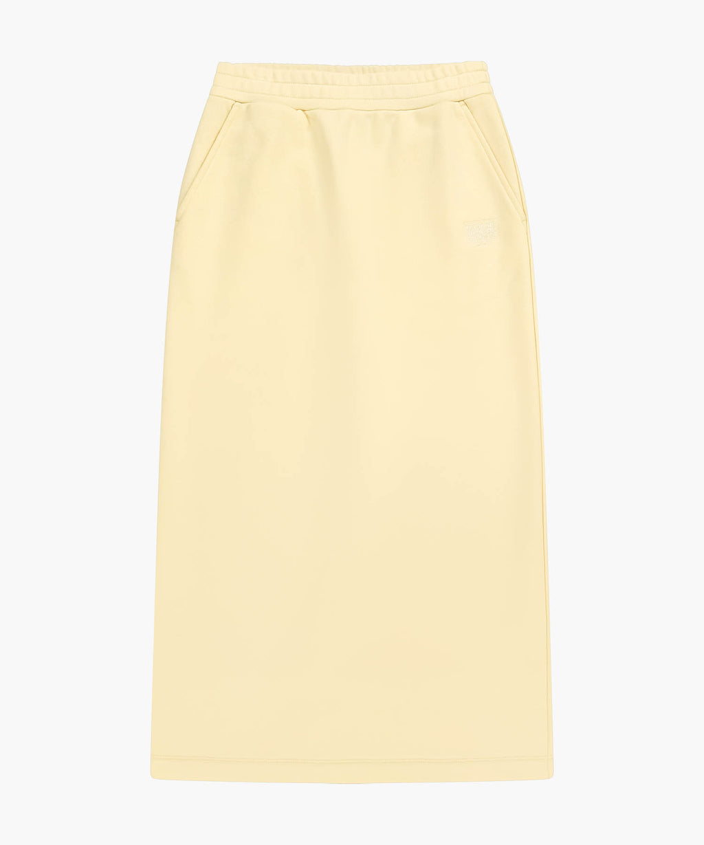 Marithe & Francois Girbaud - Classic Logo Sweat Long Skirt (Butter) product image 6 | TRAB K-Fashion Australia