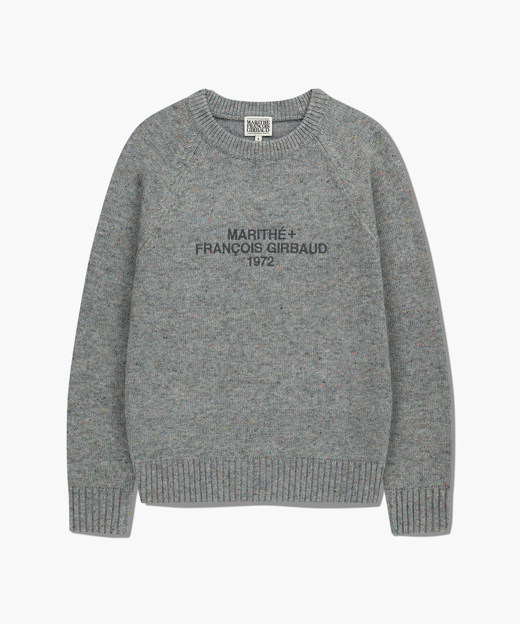 Marithe & Francois Girbaud - Lettering Logo Knit Pullover (Heather Gray) product image 6 | TRAB K-Fashion Australia