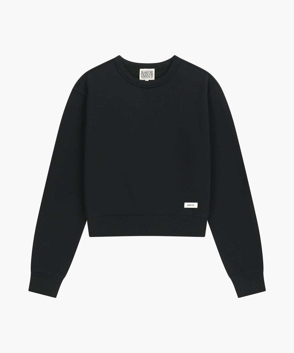 Marithe & Francois Girbaud - Basic Crop Sweatshirt (Black) product image 6 | TRAB K-Fashion Australia