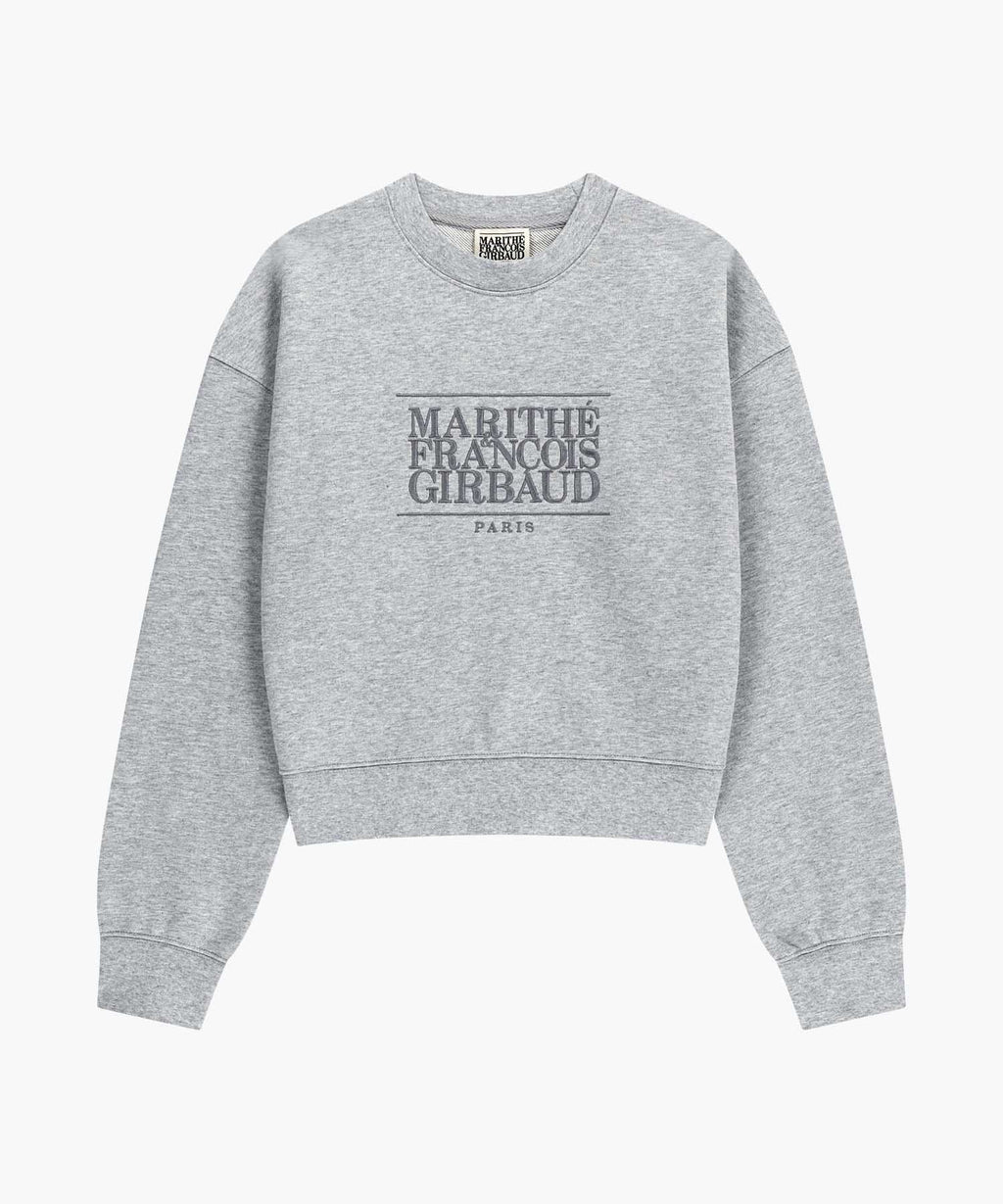 Marithe & Francois Girbaud - Classic Logo Crop Sweatshirt (Heather Gray) product image 6 | TRAB K-Fashion Australia