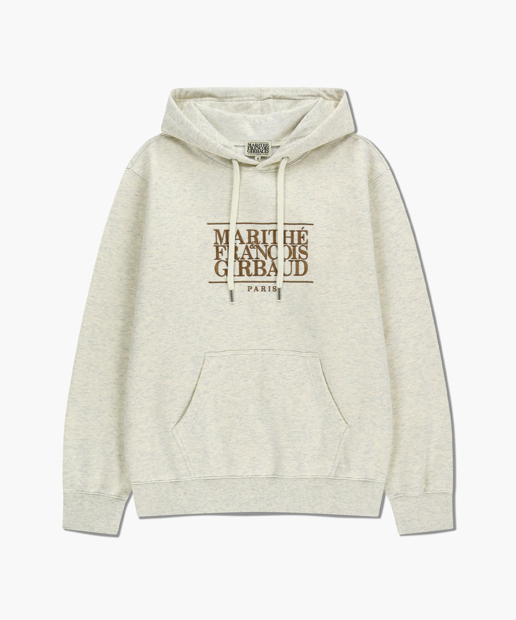 Marithe & Francois Girbaud - Classic Logo Embroidery Hoodie (brushed) (Oatmeal) product image 6 | TRAB K-Fashion Australia