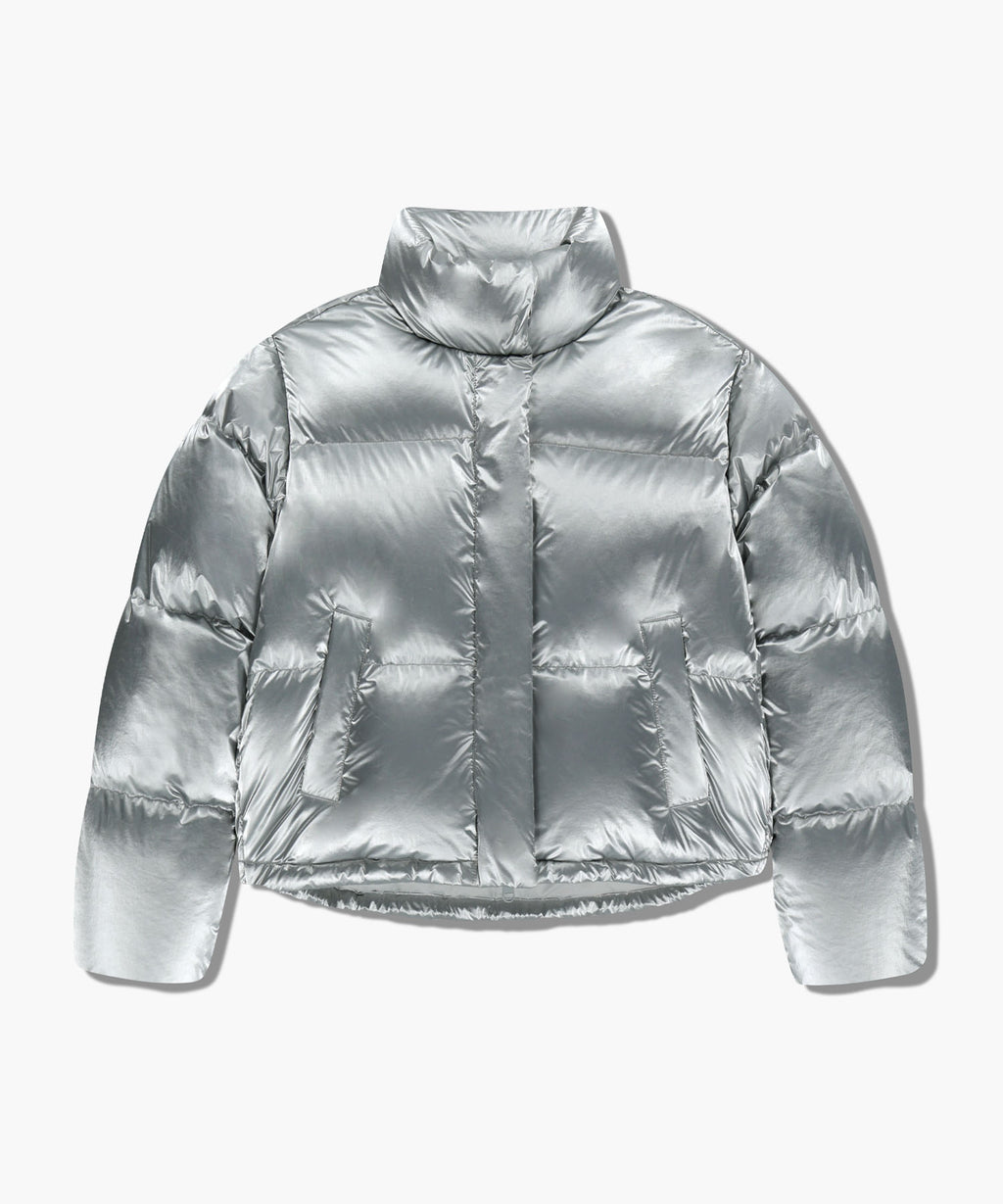 Marithe & Francois Girbaud - Glossy Crop Down Jacket (Silver) product image 6 | TRAB K-Fashion Australia