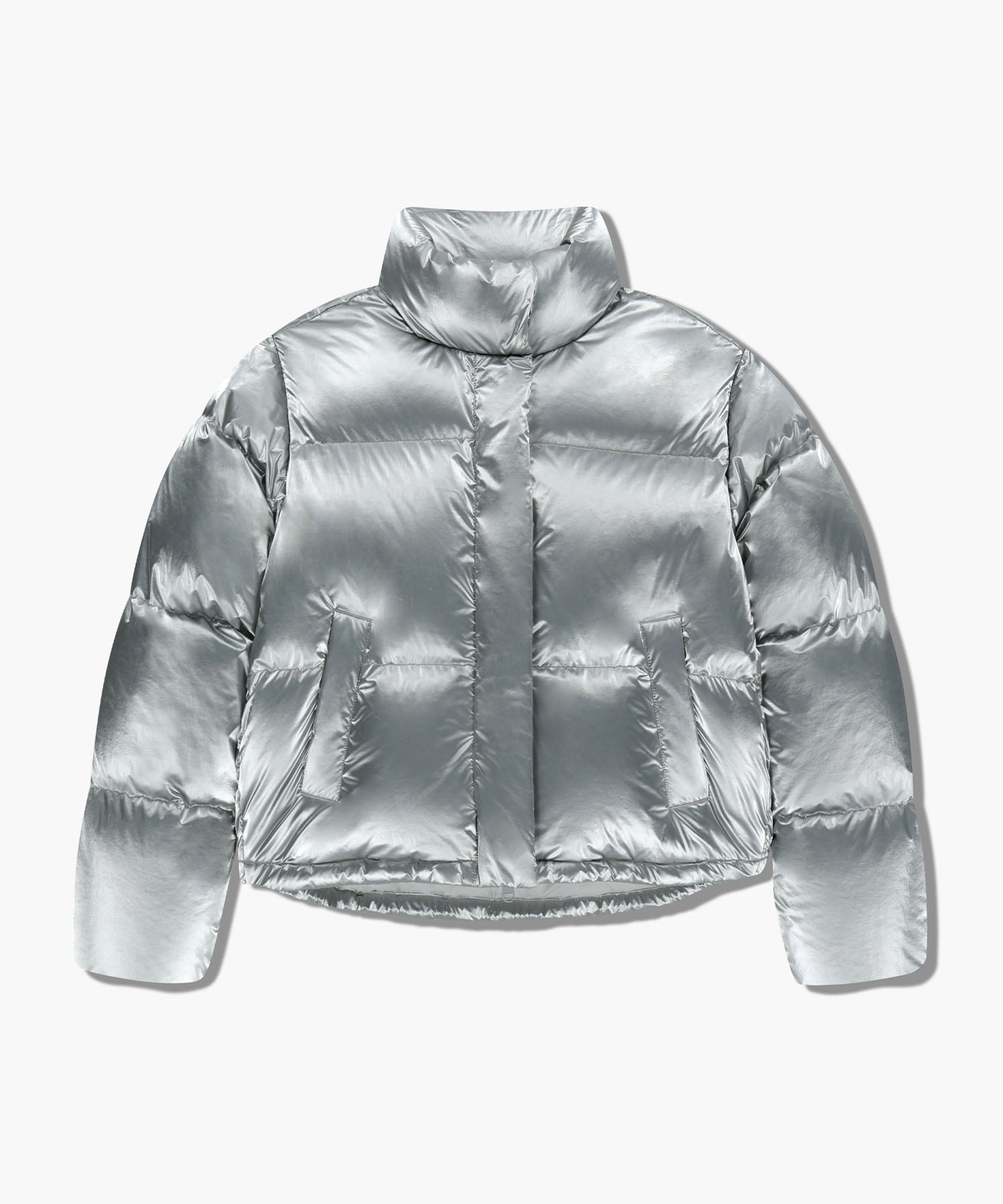 Marithe & Francois Girbaud - Glossy Crop Down Jacket (Silver) product image 6 | TRAB K-Fashion Australia